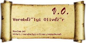 Verebélyi Olivér névjegykártya