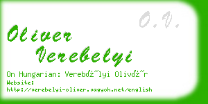 oliver verebelyi business card